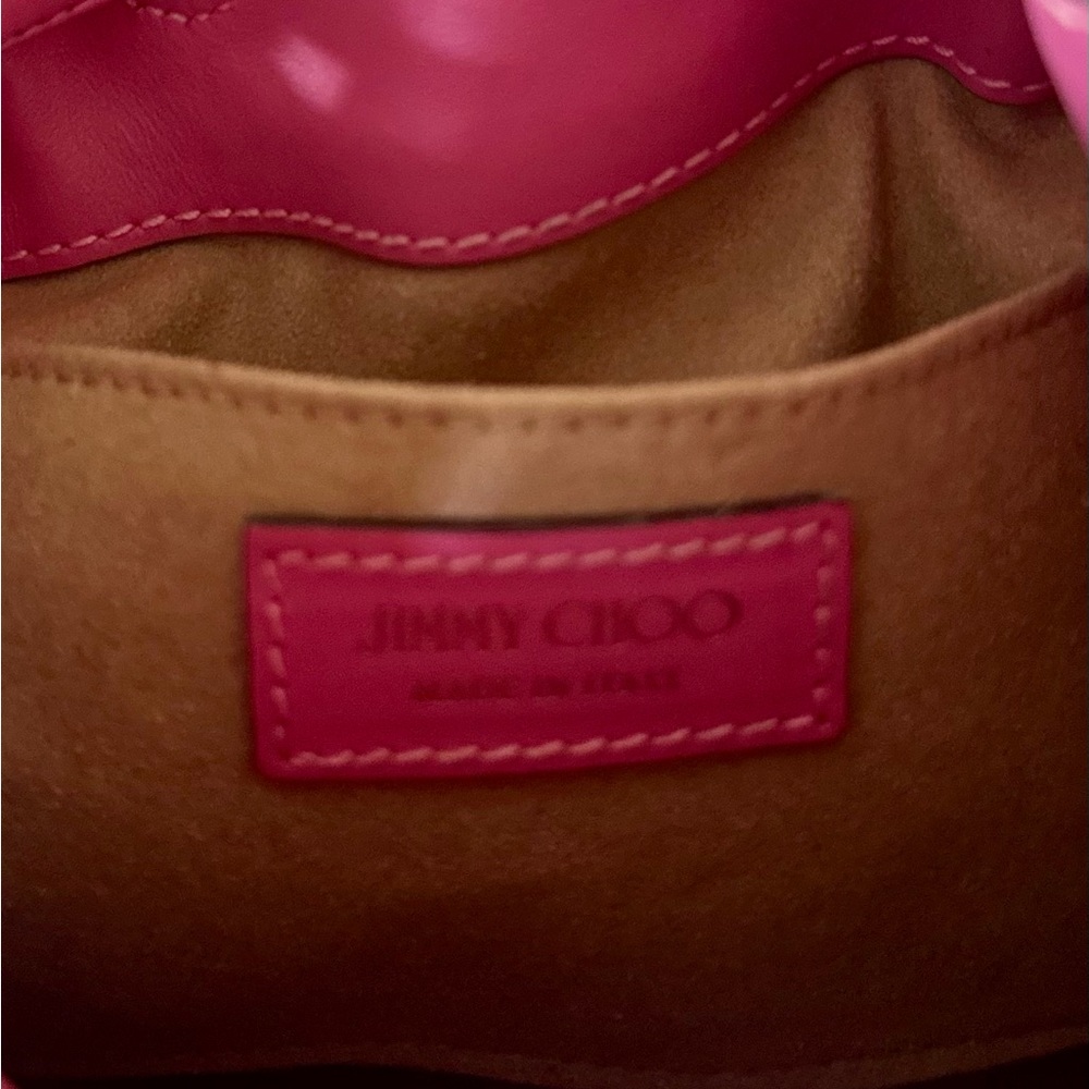Jimmy Choo Bon Bon Bucket Bag Candy Pink Leather with Gold Handle - Picture 4 of 4